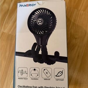 Black Oscillating Fan with Flexible Tripod